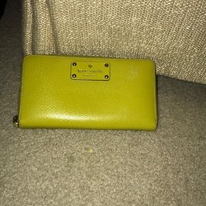 Late Spade lime green wallet